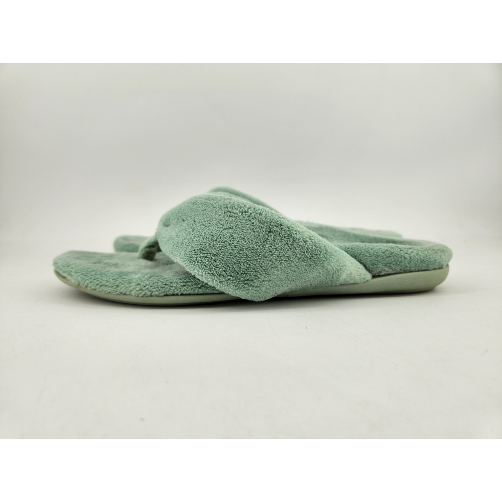Vionic Lydia Slippers Womens 8 Sage Green Plush Thong Flip Flop Orthopedic - Picture 10 of 12